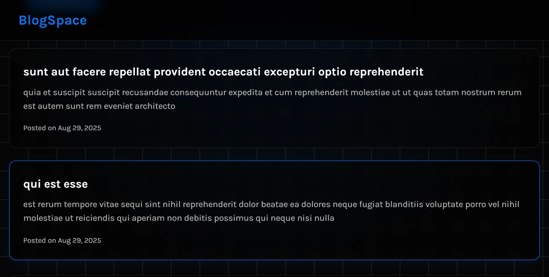 BlogSpace screenshot 2