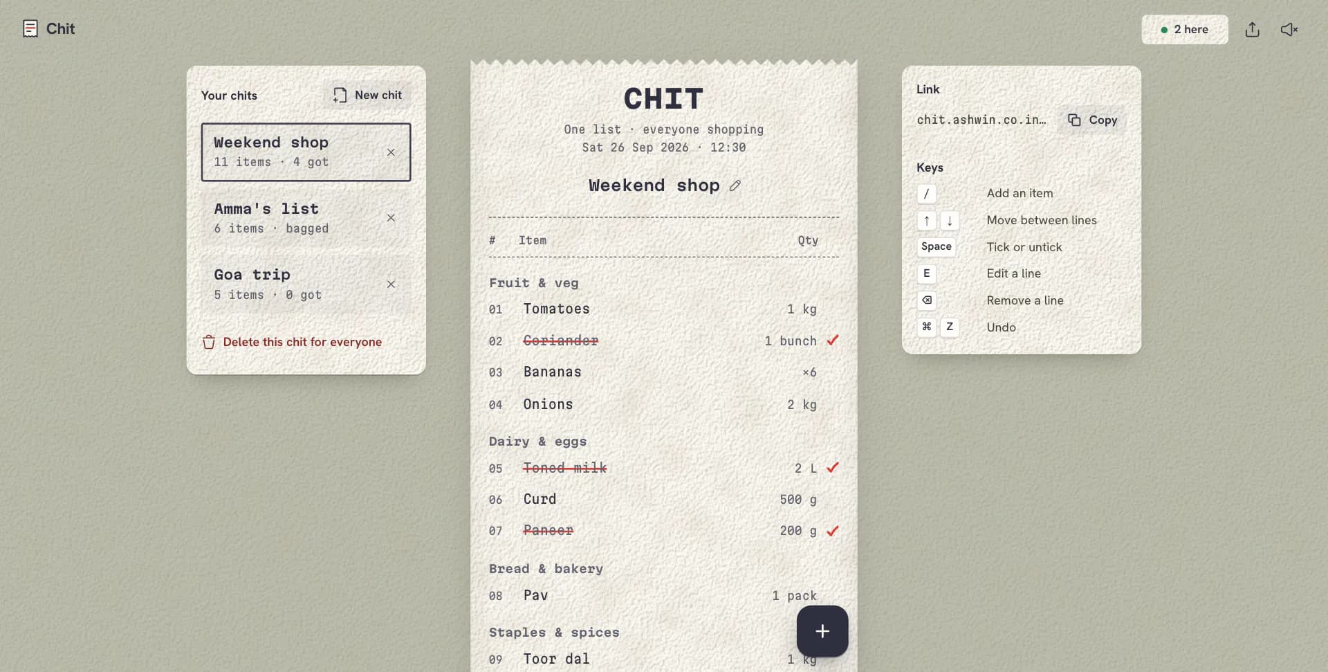 Chit screenshot 1