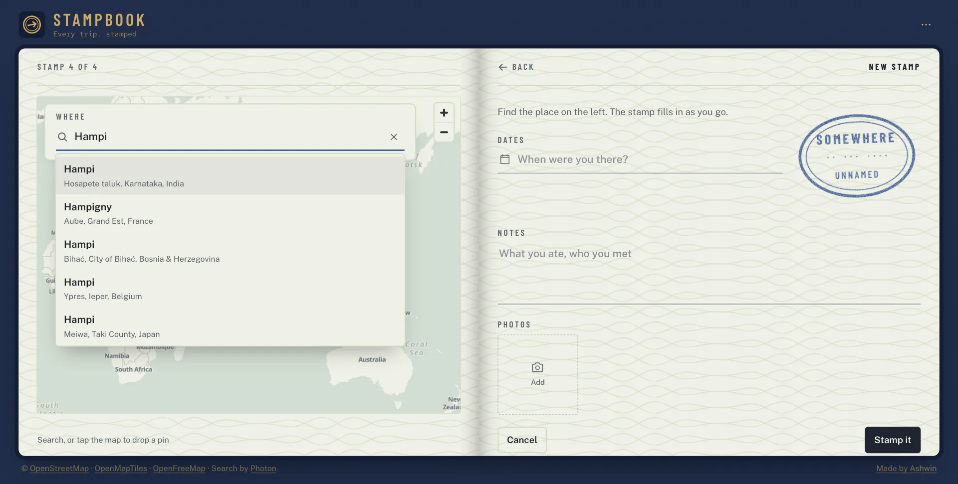 Stampbook screenshot 3