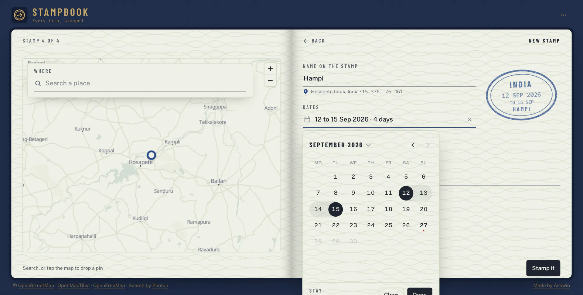Stampbook screenshot 4