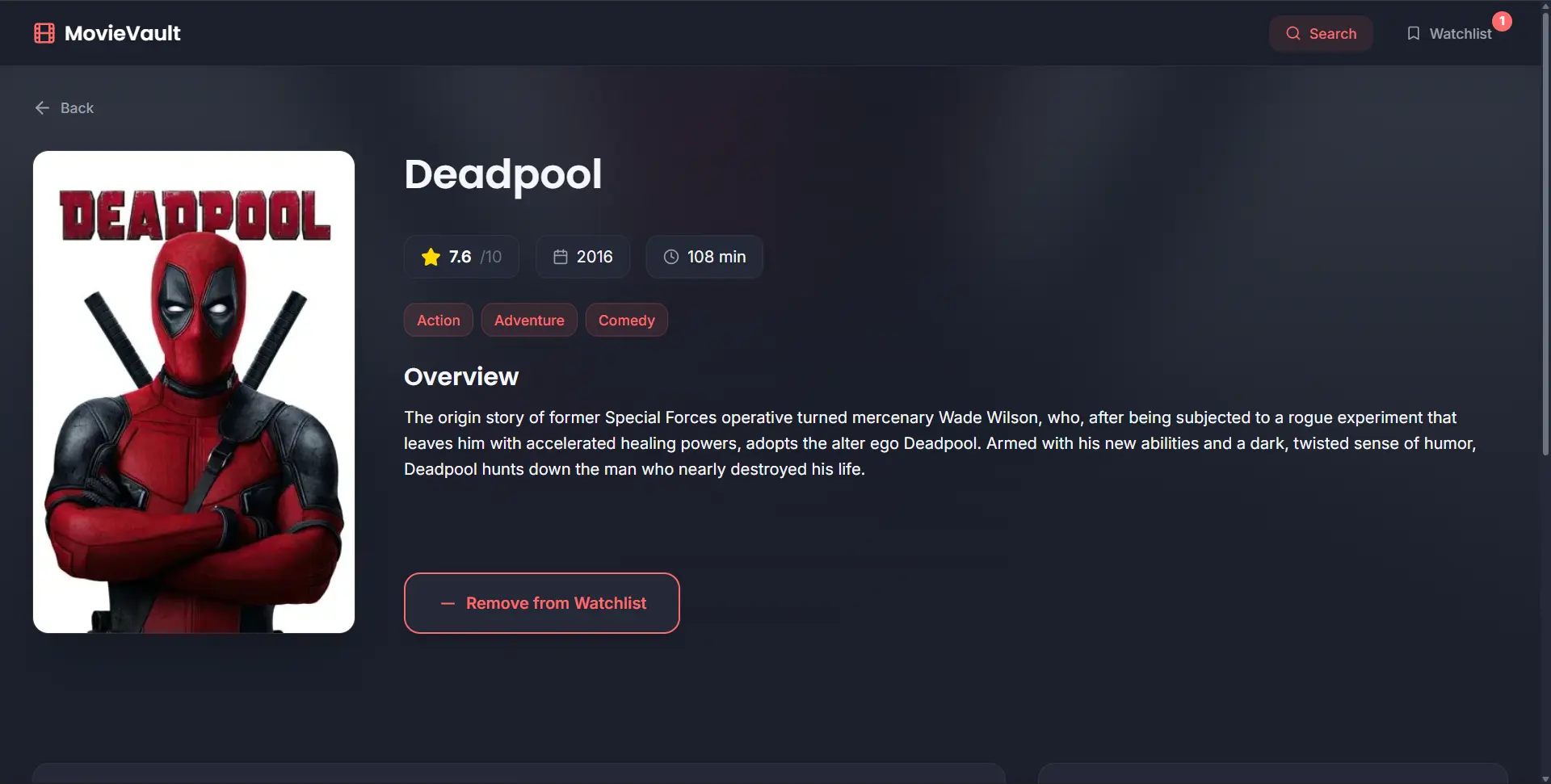 MovieVault screenshot 3