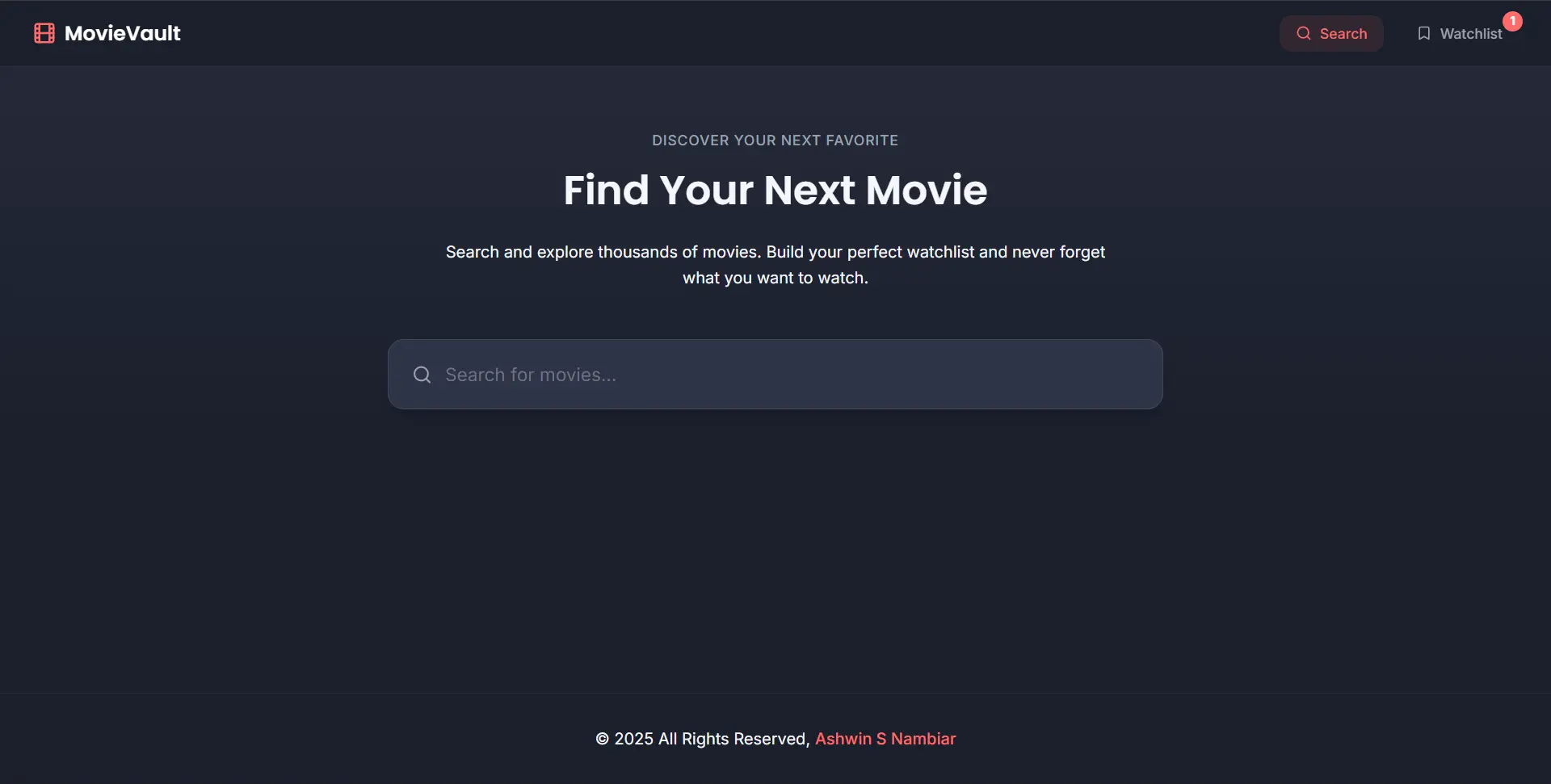 MovieVault screenshot 1